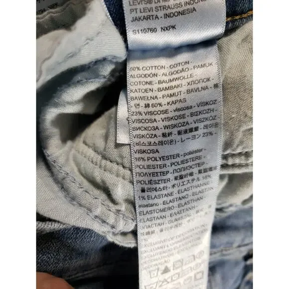 Levis Jeans Size 16 Womens Blue Pants Ladies Stretch Classic Mid Rise Bootcut - Picture 4 of 15